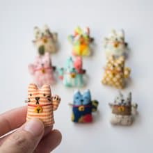 招財貓胸針 fortune cat mini brooch pin