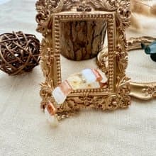 晨光誓言方晶手鍊・藍月光、黃水晶、金太陽石原創設計