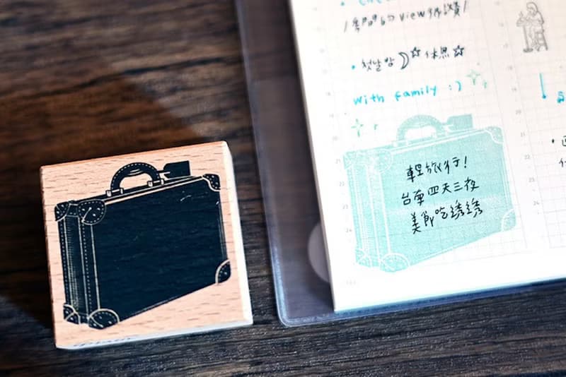 拓影寫字章-行李箱:享受印台顏色所帶來的樂趣
