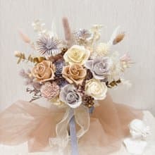 永生捧花-迷霧夢幻婚禮捧花 永生花束 乾燥花 婚禮yuflorist