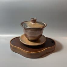 柴燒玫瑰金蓋杯 / 三才杯  / 小平凡手作
