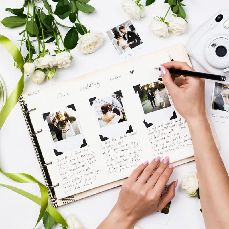 婚禮剪貼簿相冊 個性化婚禮相冊 每日留言簿