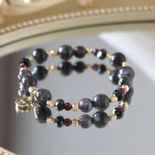 積極突破手鍊原礦設計 / 爵醒 - 黑極光 - 黑尖晶 - 石榴石