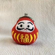 達摩不倒翁 福神 羊毛氈口金包