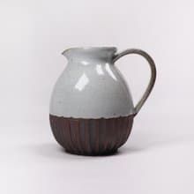 明芽窯 l 柴燒白萩釉刻紋茶海 H2