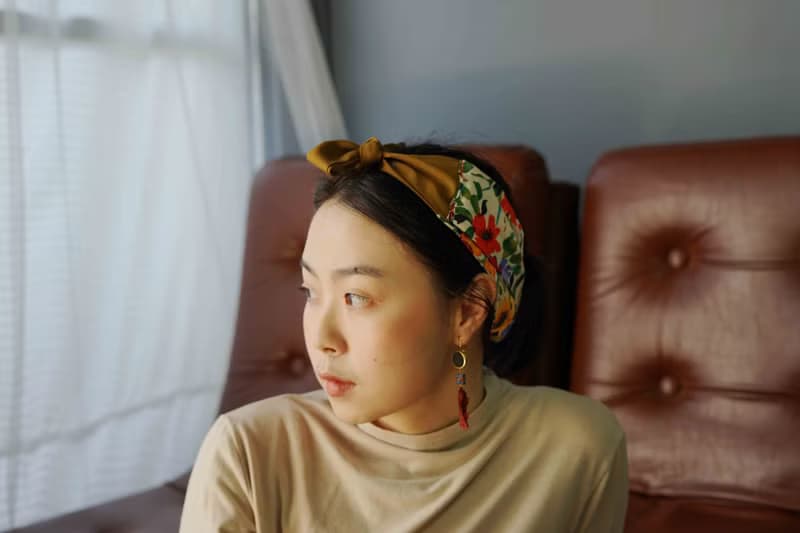 手作-古董鈕扣改制-莫蘭迪色系東方風格流蘇耳環/一對