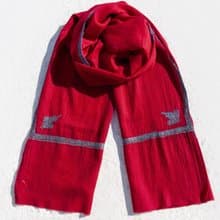 喀什米爾Cashmere 刺繡羊絨圍巾 純羊毛圍巾披巾 戒指絨披肩-花朵