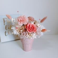 焦糖莓果冰淇淋 永生盆花 花禮 花束 永生花 盆花 禮物