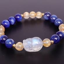 寶麗金珠寶-天然拉長石貔貅水晶手鍊