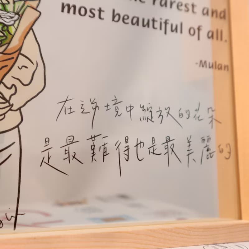 【勵志語】手寫字 X 似顏繪 I 壓克力木製相框 I 多風格挑選