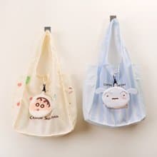 蠟筆小新肩背型環保購物袋-滑翔傘布Eco Bag 環保袋 折疊購物袋