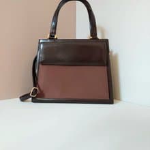 絕版稀有品中古二手Yves Saint Laurent啡色皮革側背斜孭單肩包