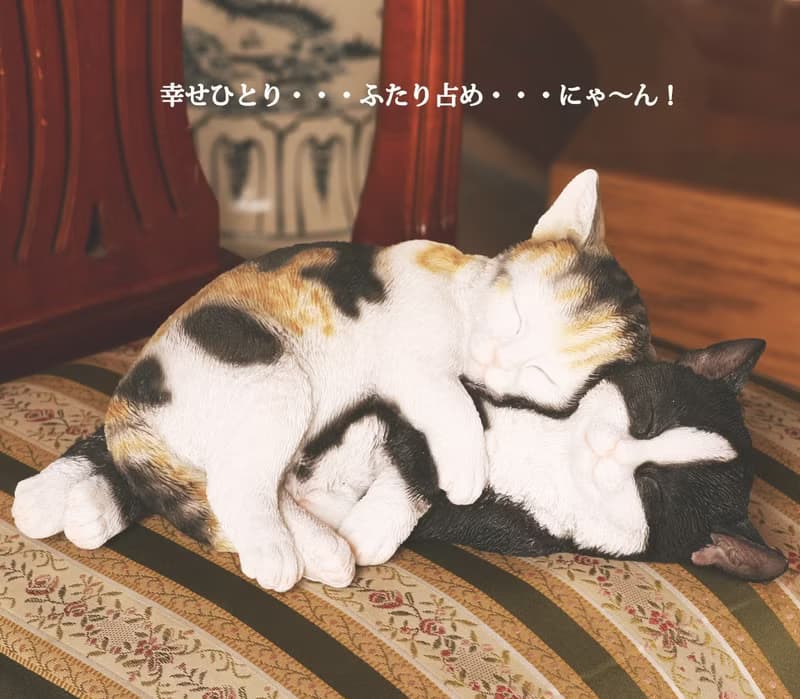 デバリエ ca82m【正規品】猫の置物 三毛猫 ハチワレ レジン製 ギフト かわいい 誕生日プレゼント