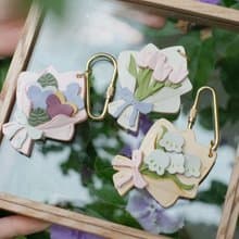 鬱金香三色堇鈴蘭花束包包掛飾