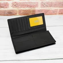 12卡1照男夾-貴族十字紋加圍牛皮長夾30809