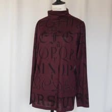HERMÈS by Martin Margiela Calligraphy High-Neck Top エルメス マルジェラ期 カリグラフィー ヴィンテージ