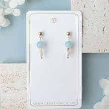 水手 Aquamarine Freshwater Pearl 海藍寶 珍珠 耳環