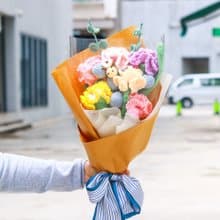 母親節限定鉤織康乃馨永生花束 - 大束