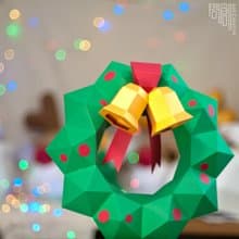 DIY手作3D紙模型擺飾 聖誕節/節慶系列 - 槲寄生壁飾