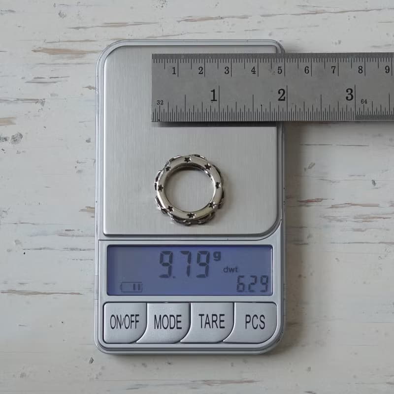 明星戒指男士銀925牛仔