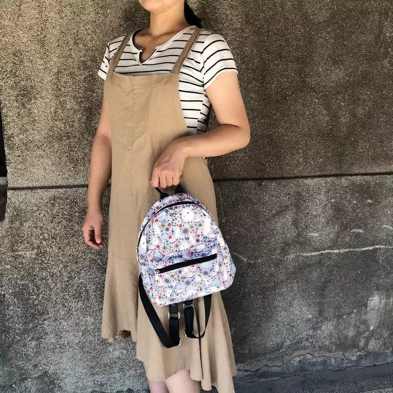 手繪風小兔子迷你尼龍後背包 電腦包 - 酷樂村