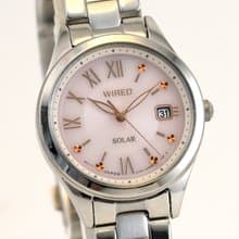 送料無料 SEIKO WIRED ソーラー腕時計 クォーツ 女性用 箱と取扱説明書付き  V137-KXY0 手錶 古董錶 復古手錶 日本直送