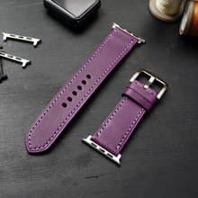 【歡慶週年慶】【超划算】  applewatch真皮手縫錶帶-紫色