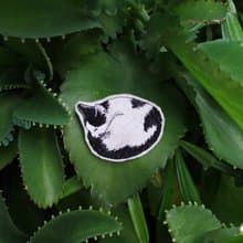 貓 刺繡別針 /刺繡貼(1個) __ 刺繡、聖誕禮物、插畫、免運 cat