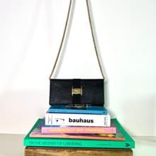 Ferragamo Long Wallet 深藍色錢包長夾小手袋 送肩帶 中古美品