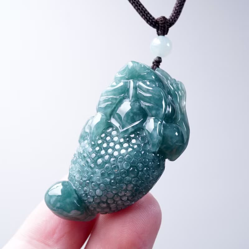 【招財神獸】藍水翡翠三腳蟾蜍項鍊 | 天然翡翠A貨 | 送禮