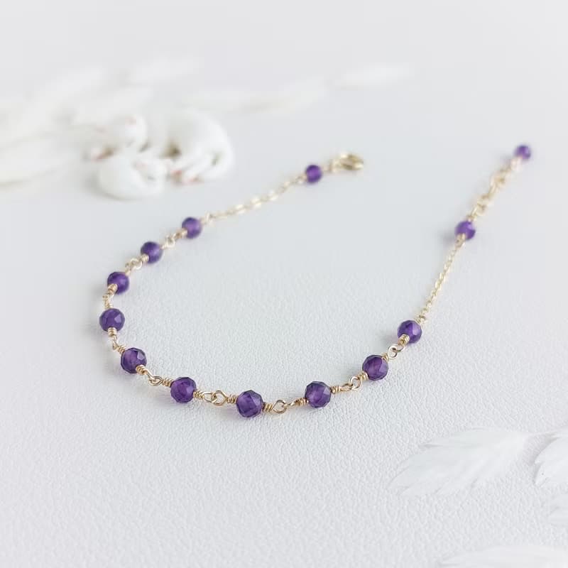 紫水晶 x 14KGF手鍊