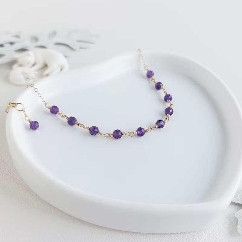 紫水晶 x 14KGF手鍊
