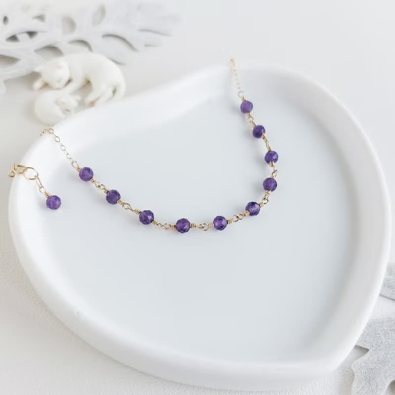 紫水晶 x 14KGF手鍊