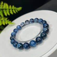 優質墨畫藍晶石手串10.5mm顆顆貓眼冰潤玉化男女單圈手珠調和療愈