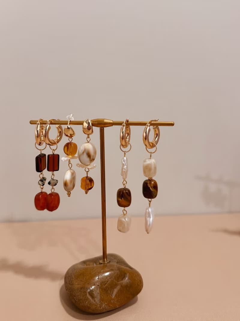 摩卡慕斯天然淡水珍珠耳環 | 可改夾式 生日 客製化禮物 聖誕禮盒