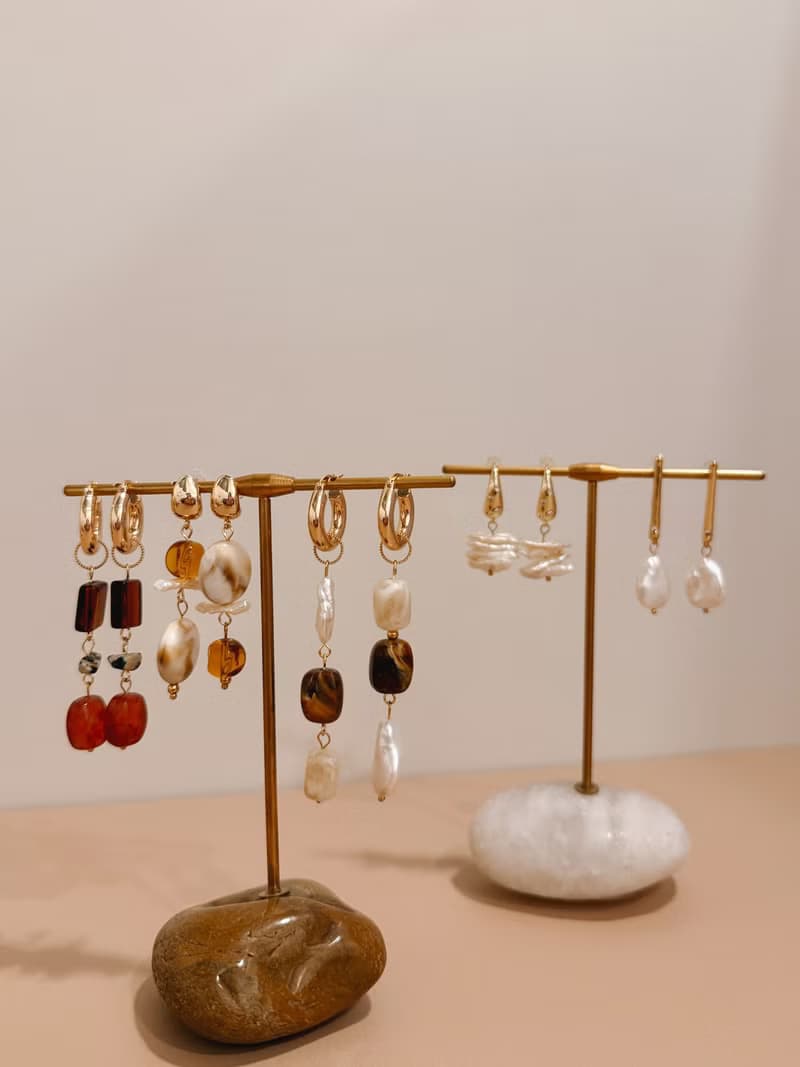 摩卡慕斯天然淡水珍珠耳環 | 可改夾式 生日 客製化禮物 聖誕禮盒