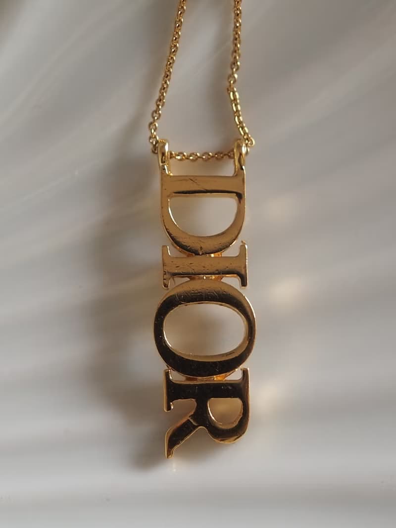Christian Dior ディオール ロゴ ネックレス ゴールド ヴィンテージ