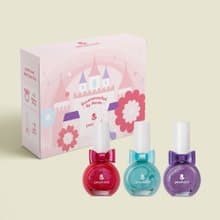 韓國【peachand】兒童水溶性指甲油(附戒指)3入組-糖霜餅乾