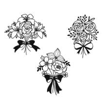 Bouquet svg, bouquet of flowers template, bouquet pdf, bouquet png, bouquet eps