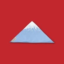 日本富士山四重紗手作小方巾 手帕 幸運物 交換禮物