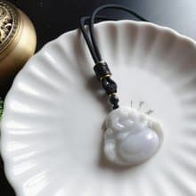 天然緬甸玉 翡翠 細糯種翡翠佛公 彌勒佛 項鍊 禮物 長輩