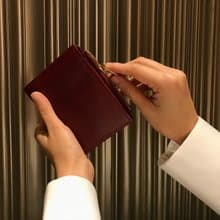 短夾包 真皮皮夾 Minimalist Slim Leather wallet - Red