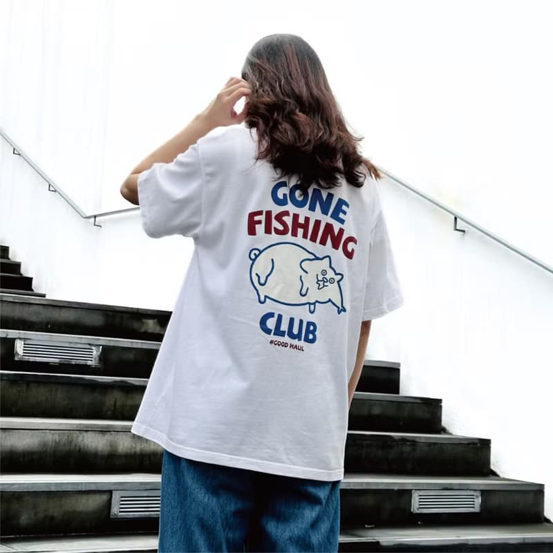 Chewing Cat 口水貓 中性短袖T恤  5色男女同款 釣魚俱樂部