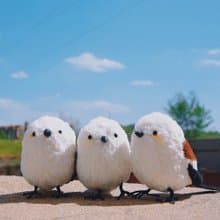 【新手友好系列】小雪球銀喉長尾山雀DIY材料包 原創毛絨玩偶玩具