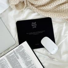 JIN CHA GOD- 滑鼠墊 我以永遠的愛愛你 因此我以慈愛吸引你/基督