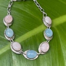 綠柱石家族純銀手鍊