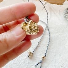 三角龍(灰藍)_黃銅項鍊 | 特別登場 |