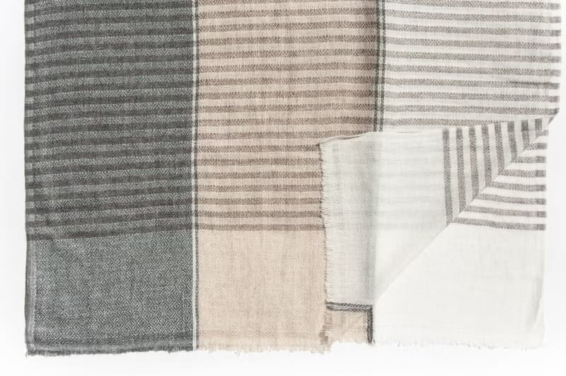 喀什米爾Cashmere 針織圍巾 純羊毛圍巾 手織圍巾 編織圍巾-焦糖