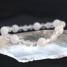 白幽靈-白水晶-白玉髓-放鬆-舒壓-療癒-水晶手鍊