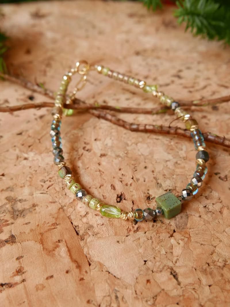 天然石手鍊/綠瑪瑙/橄欖石